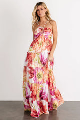 Charmaine Maxi Dress | Pink + Red Floral