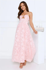 Diva Hour Strapless Maxi Dress Pink