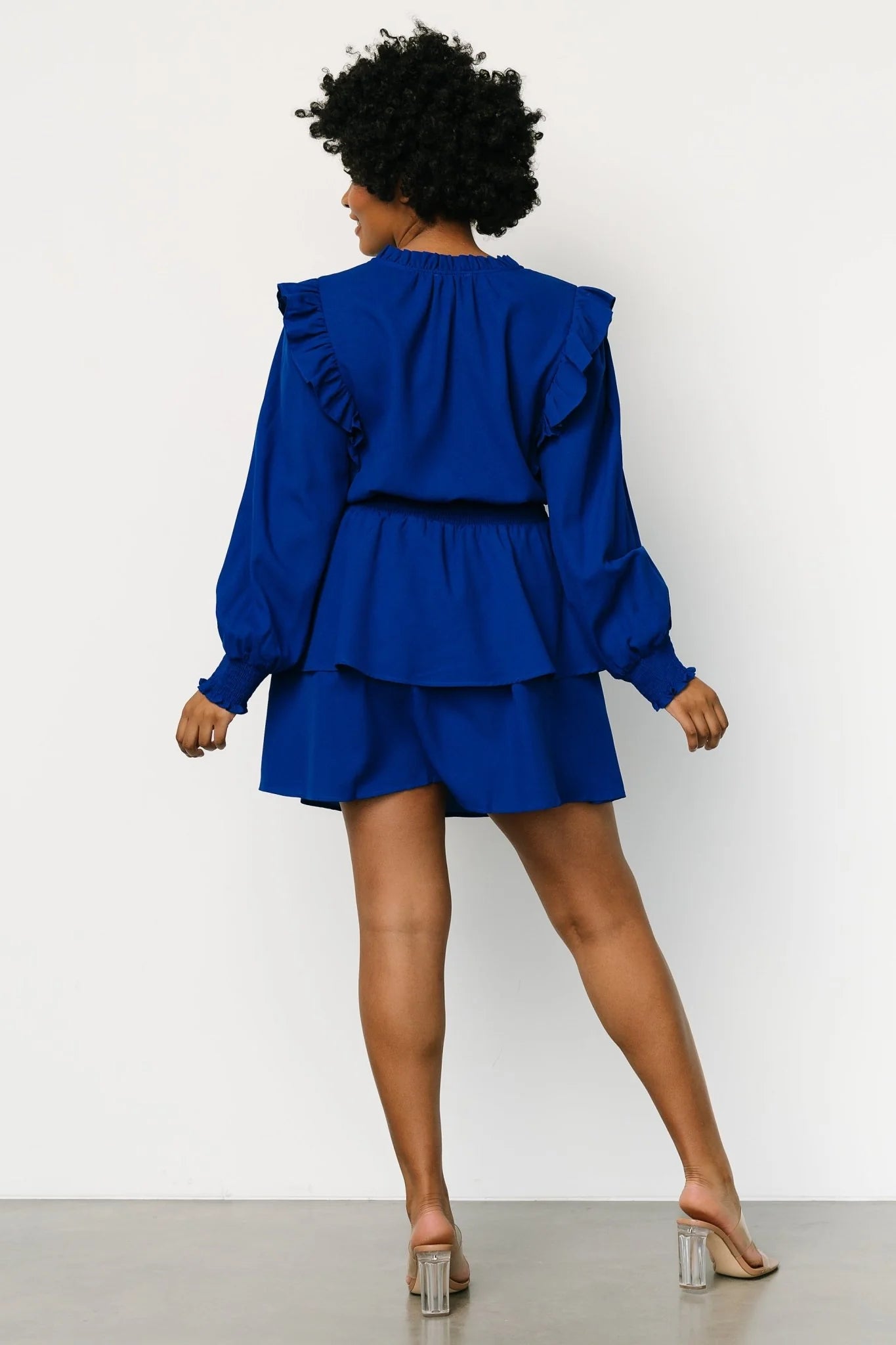 Maylee Tiered Short Dress | Cobalt