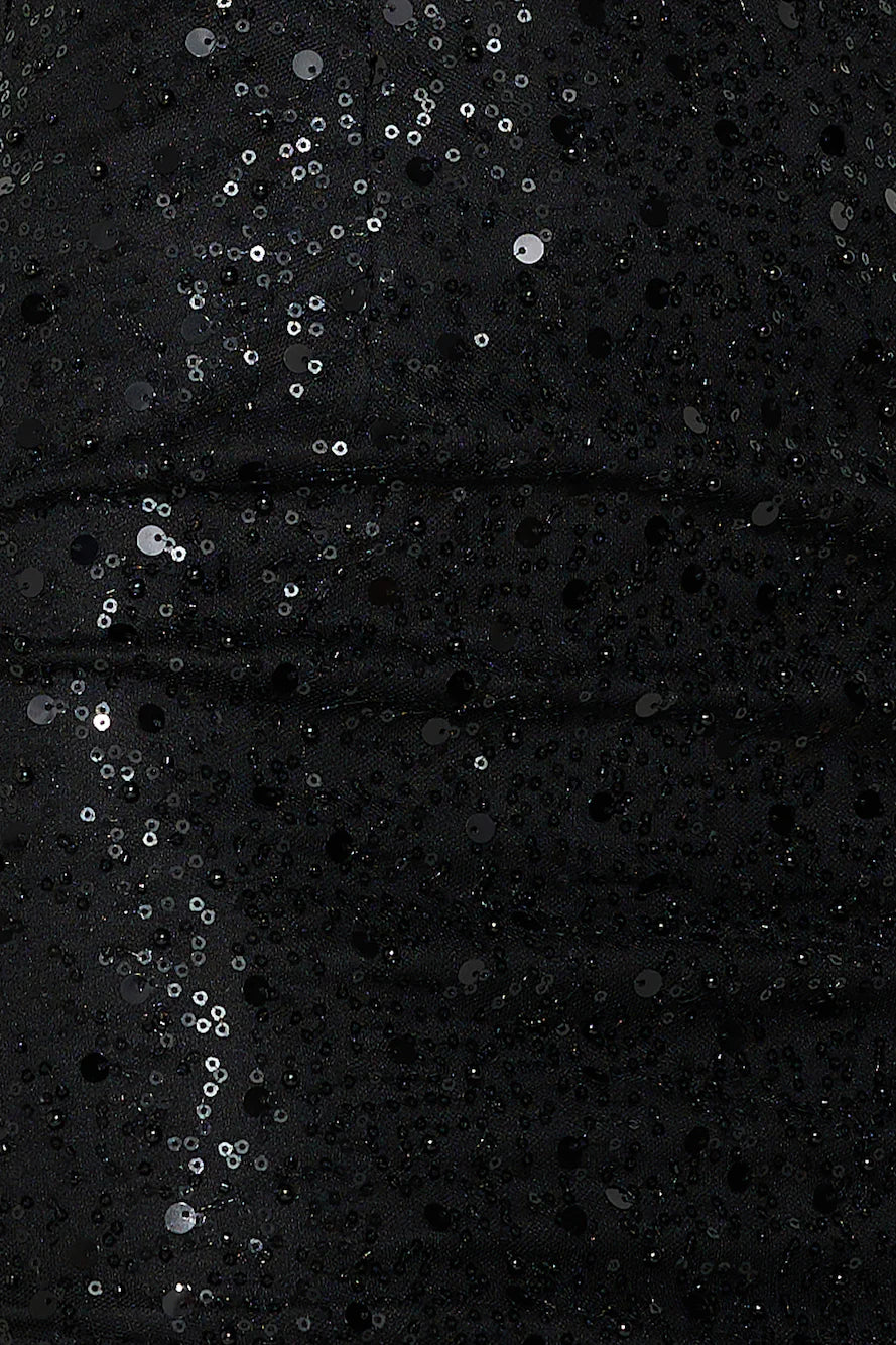 Sweet Cupid Sequin Midi Dress Black
