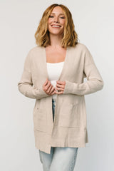 Portsmouth Waffle Cardigan | Oatmeal