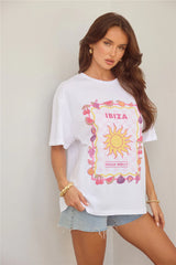 BASE Tropical Ibiza Oversized T-Shirt White