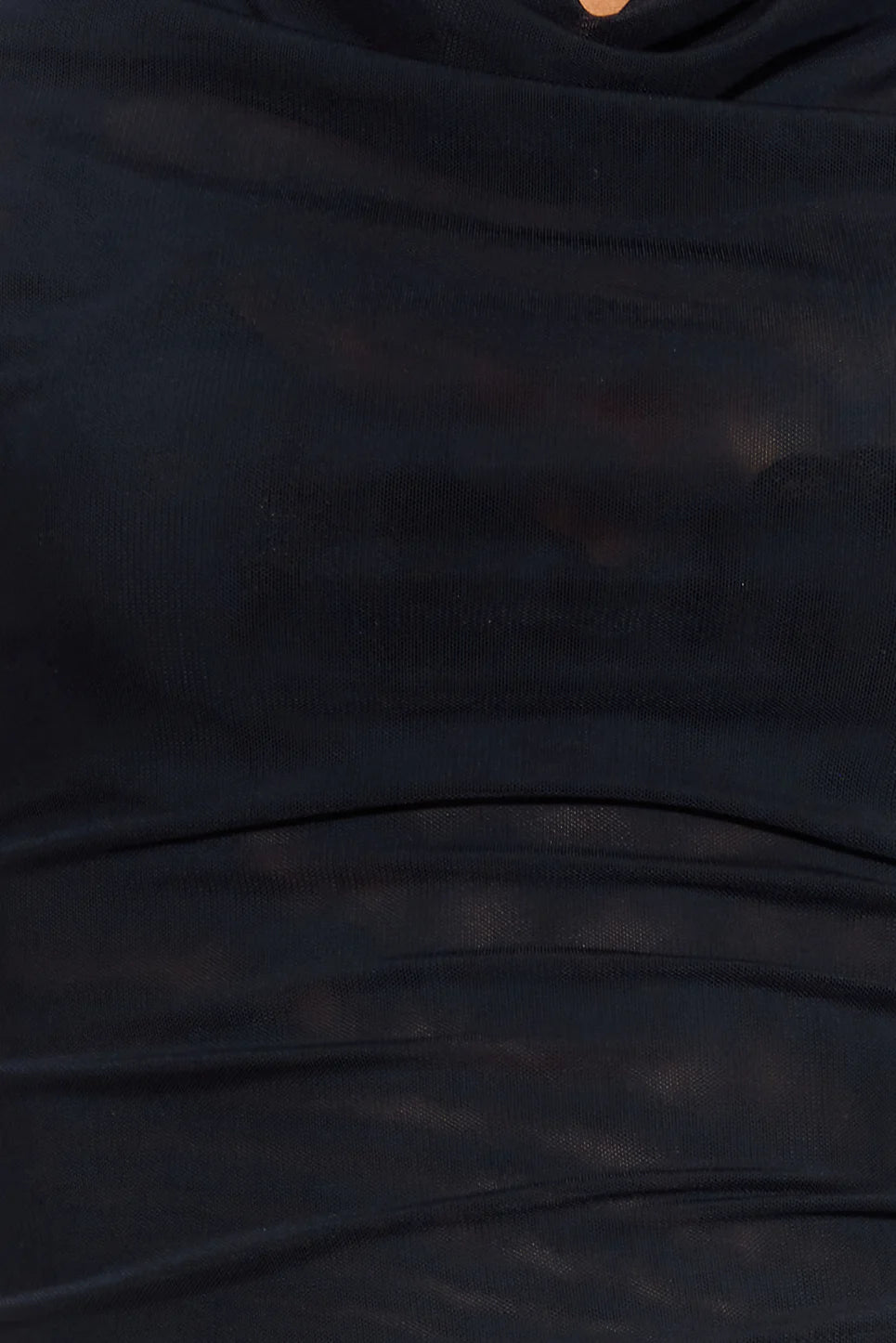Trends In the City Mesh Top Black