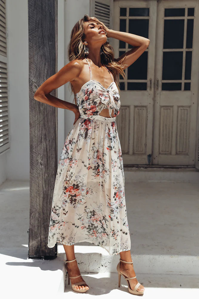 Day Of Destiny Midi Dress Pink