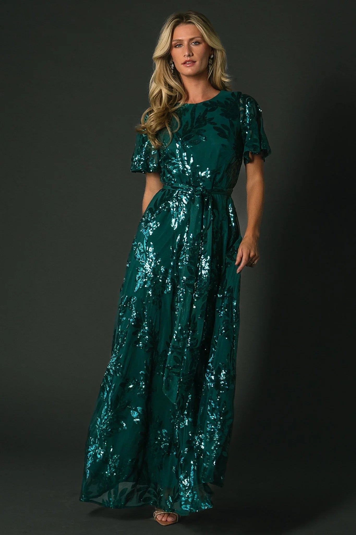 Muse Sequin Maxi Dress | Emerald