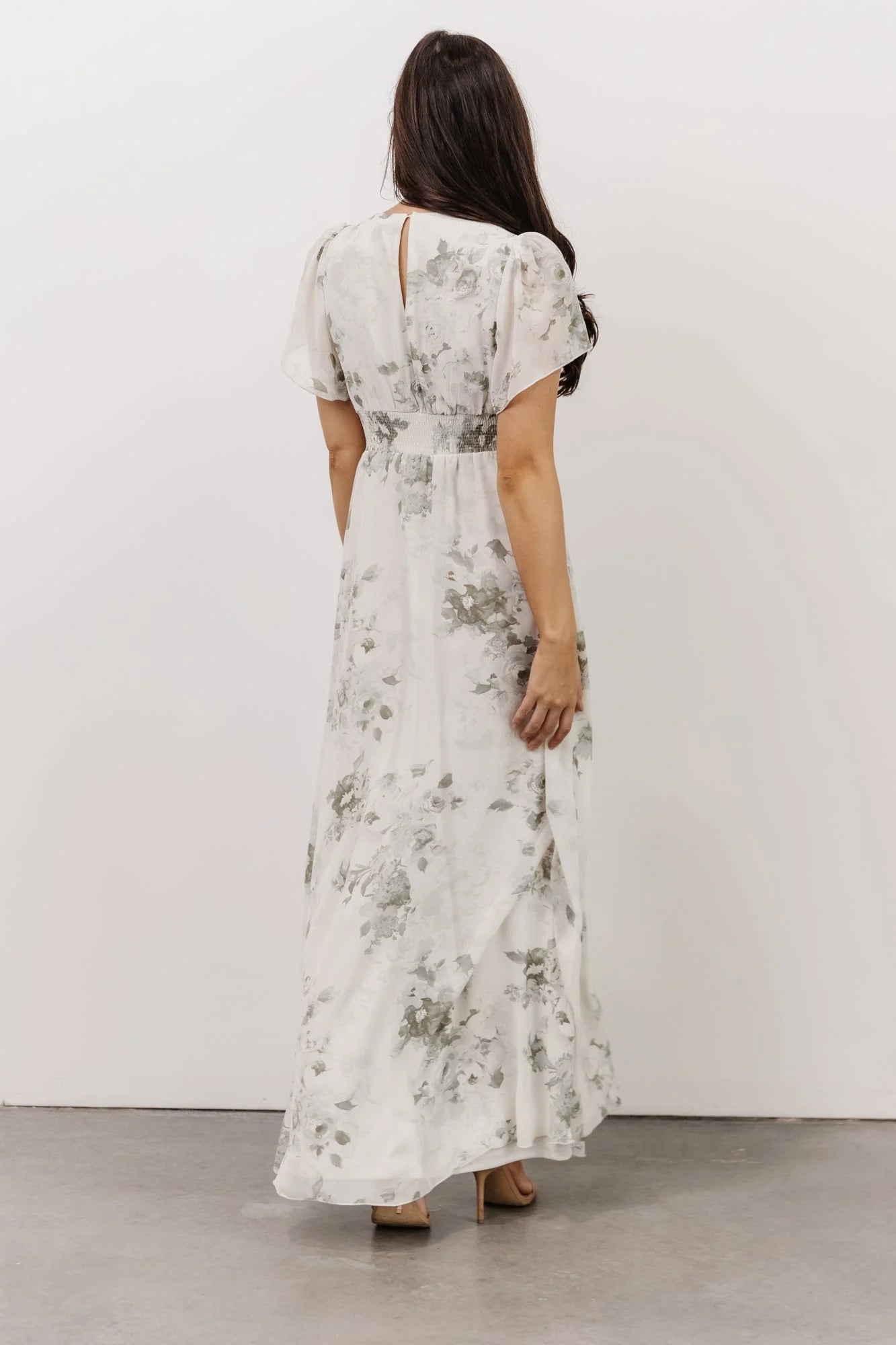 Alexandria Smocked Maxi Dress | Dusty Sage Floral