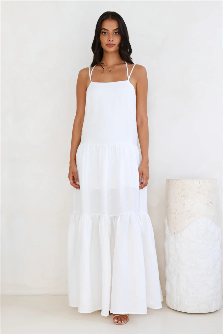 Diamond Affair Maxi Dress White