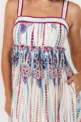 Ivania Tank Maxi Dress | Cream Multi