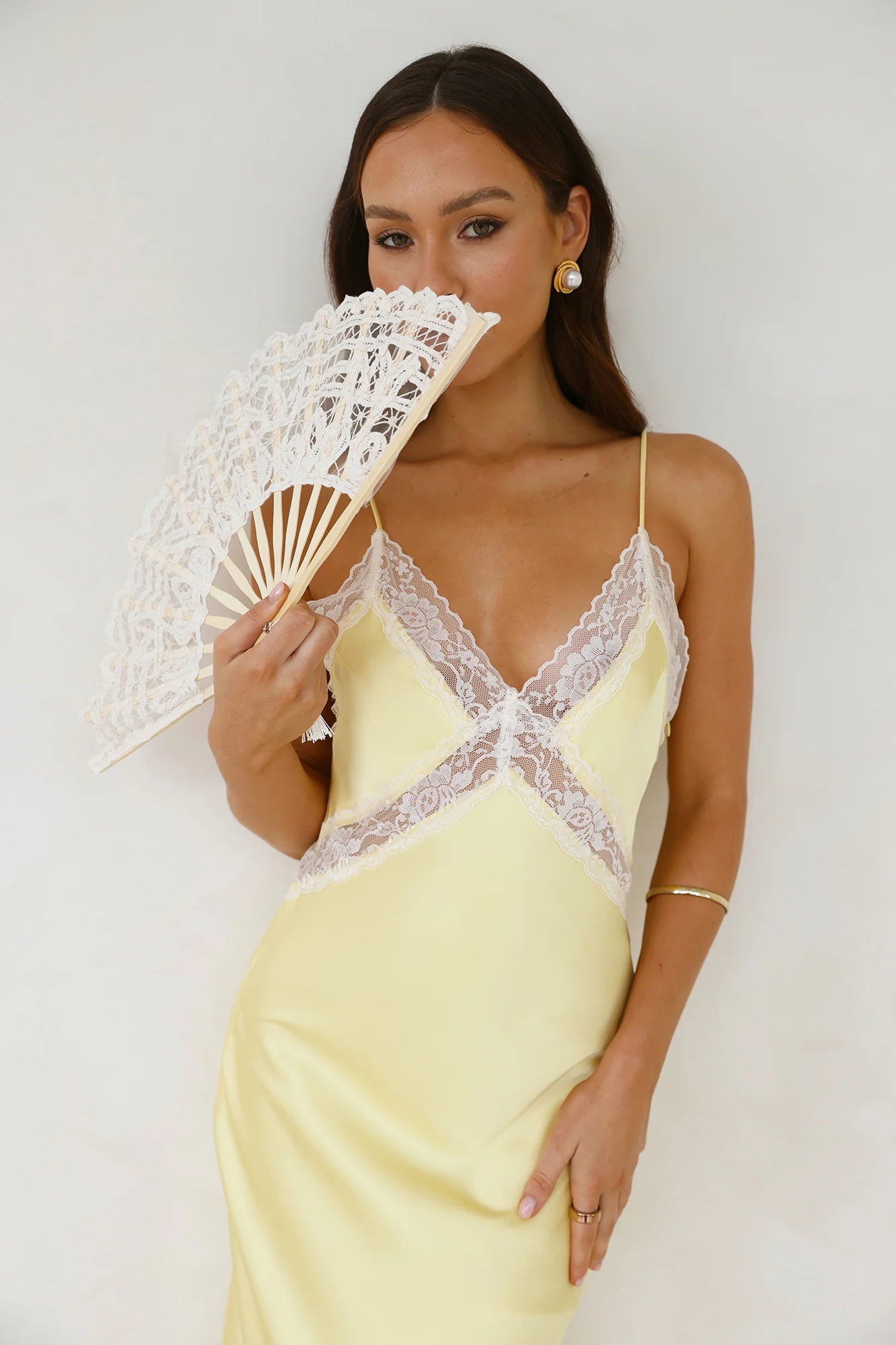 Ultimate Love Satin Slip Maxi Dress Yellow