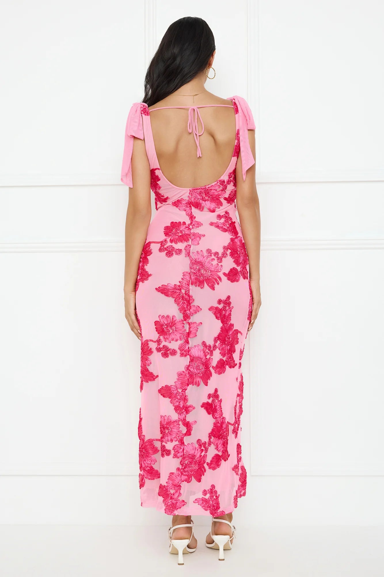 Ambrosia Mesh Maxi Dress Pink