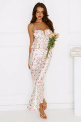 Comfort Zone Satin Maxi Skirt Print