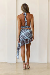 Chase The Night Mini Skirt Blue