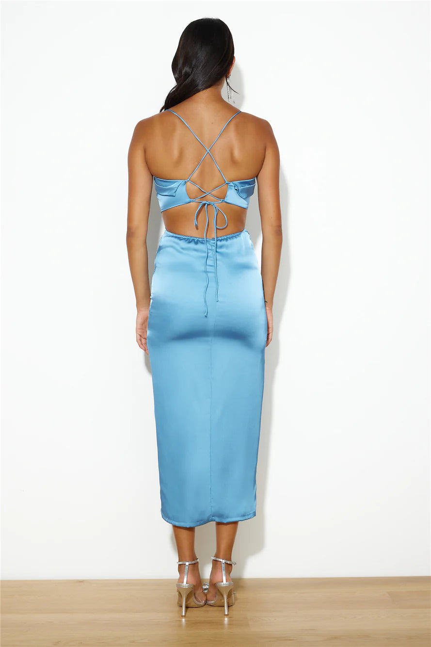 Attention Steal Maxi Dress Blue
