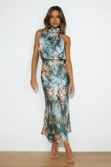 Faking It Maxi Dress Green