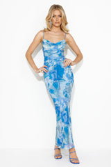 Best Of Her Mesh Maxi Dress Blue