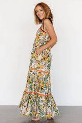Pierrette Maxi Dress | Tangerine Multi