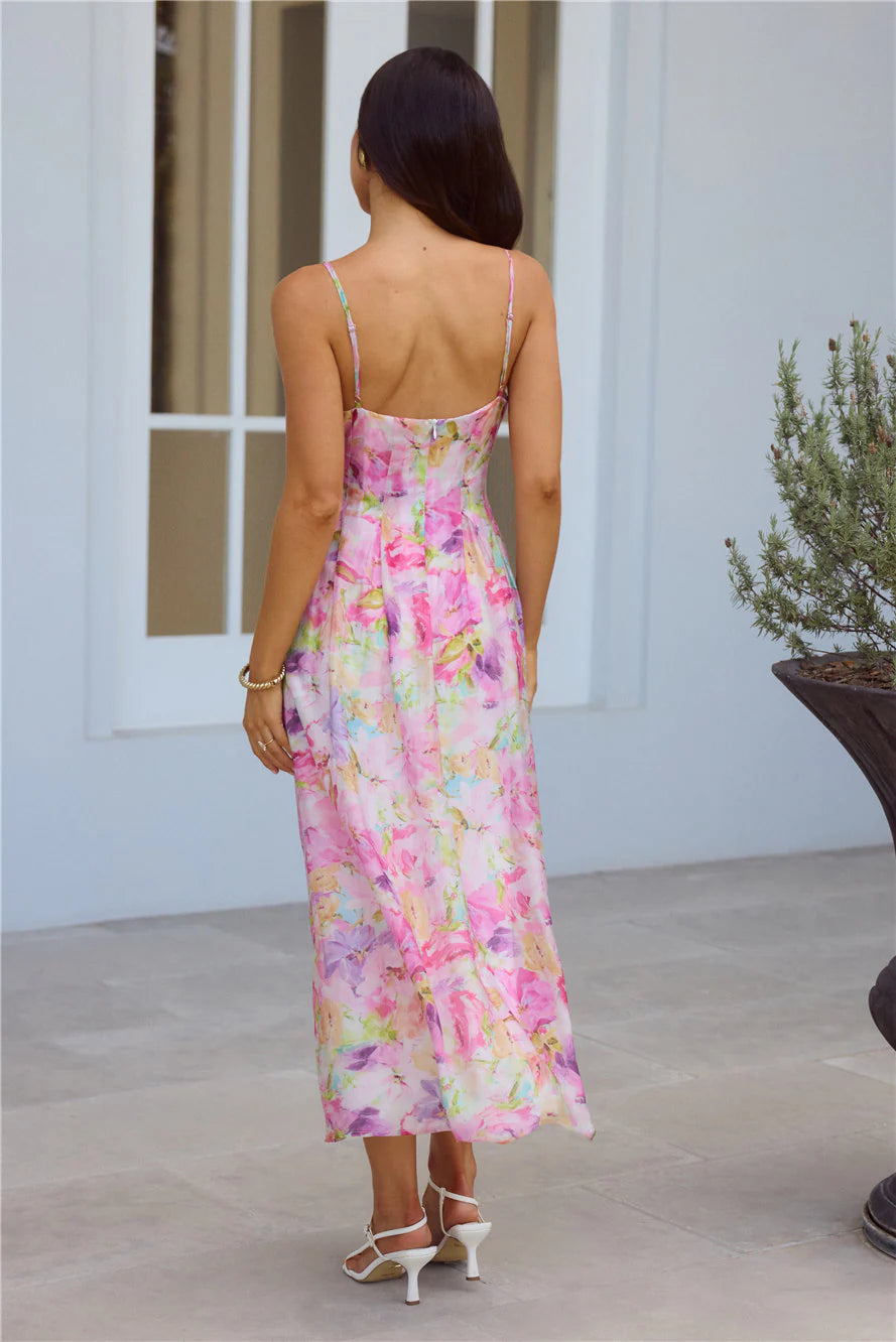 Tides Of Colour Midi Dress Print