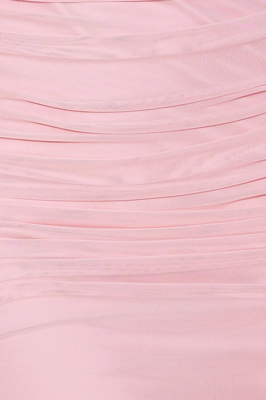 Flaunt It Mesh Mini Dress Pink