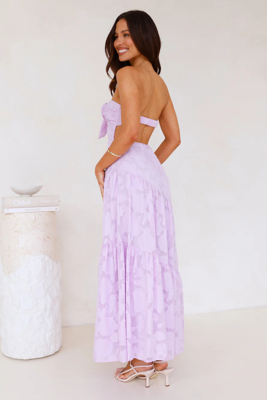 Book Of Style Strapless Maxi Dress Lilac