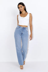 Drinks With You Crop Top White