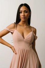 Bianca Lace Maxi Dress | Nude Blush