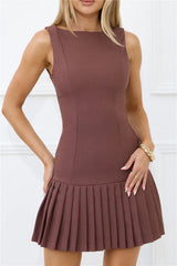 Ambition Girl Mini Dress Brown