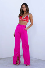 Desire Luxury Crop Top Red