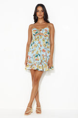 Blooming Field Mini Dress Blue