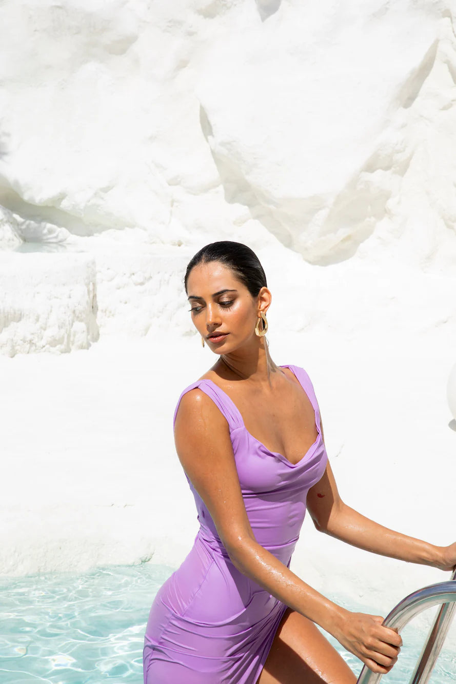 Fitted For You Maxi Dress Lilac