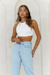 BASE The Classic Crop Top White