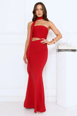 Aurora Darling Strapless Maxi Dress Red