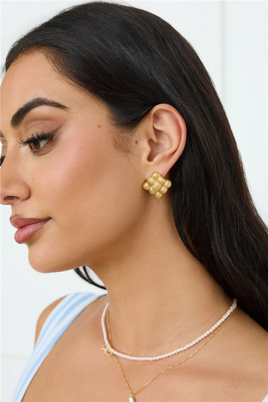 18k Gold Plated Luxa Earrings Gold