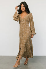 Claudine Maxi Dress | Dusty Brown Print