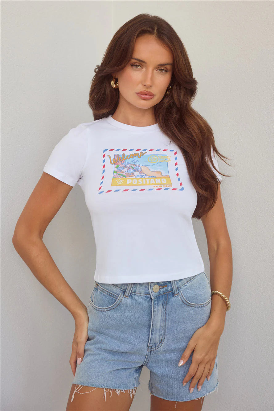 BASE You've Got Mail Baby Tee Positano Postcard