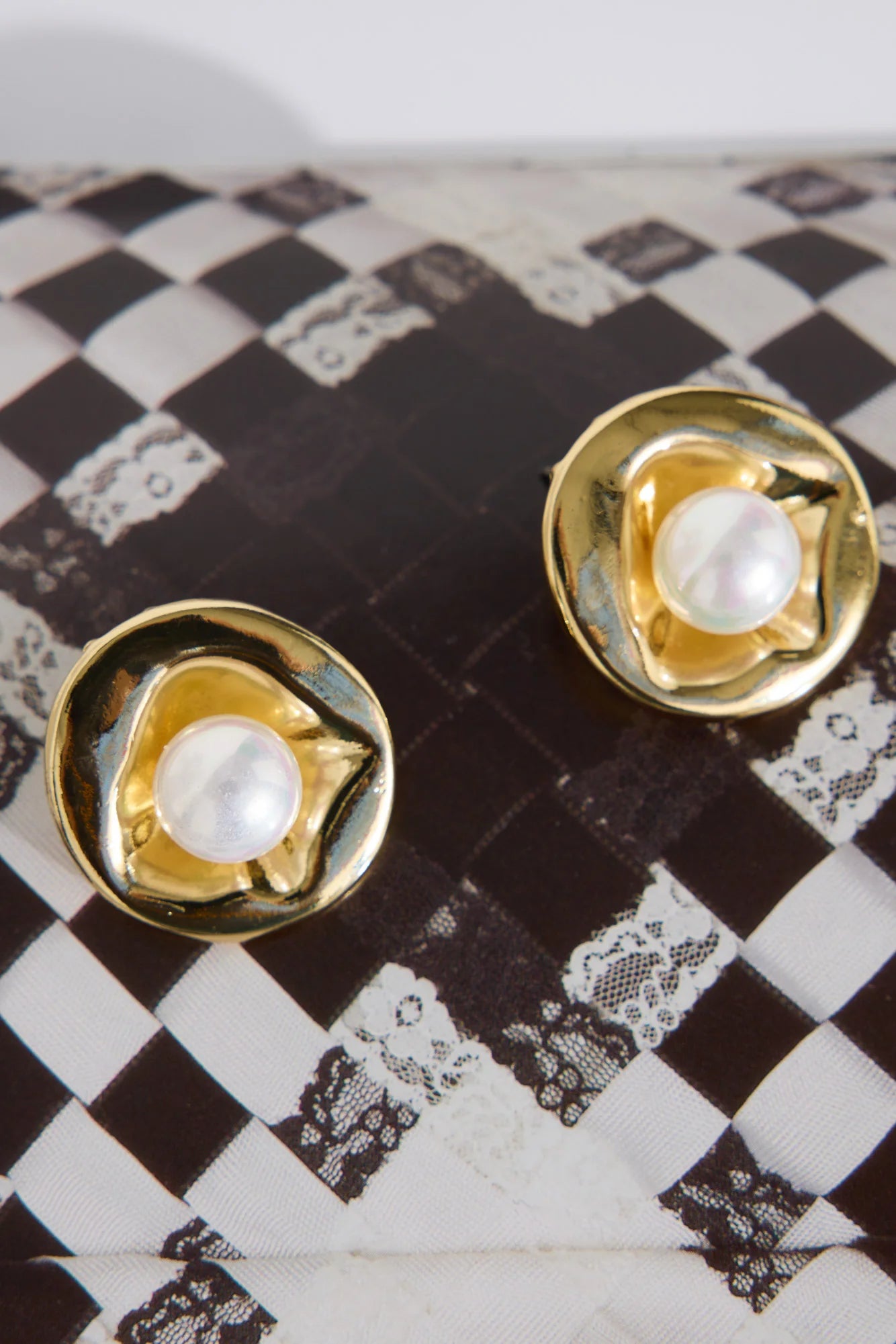 18k Gold Plated Enchanted Pearl Earrings Gold
