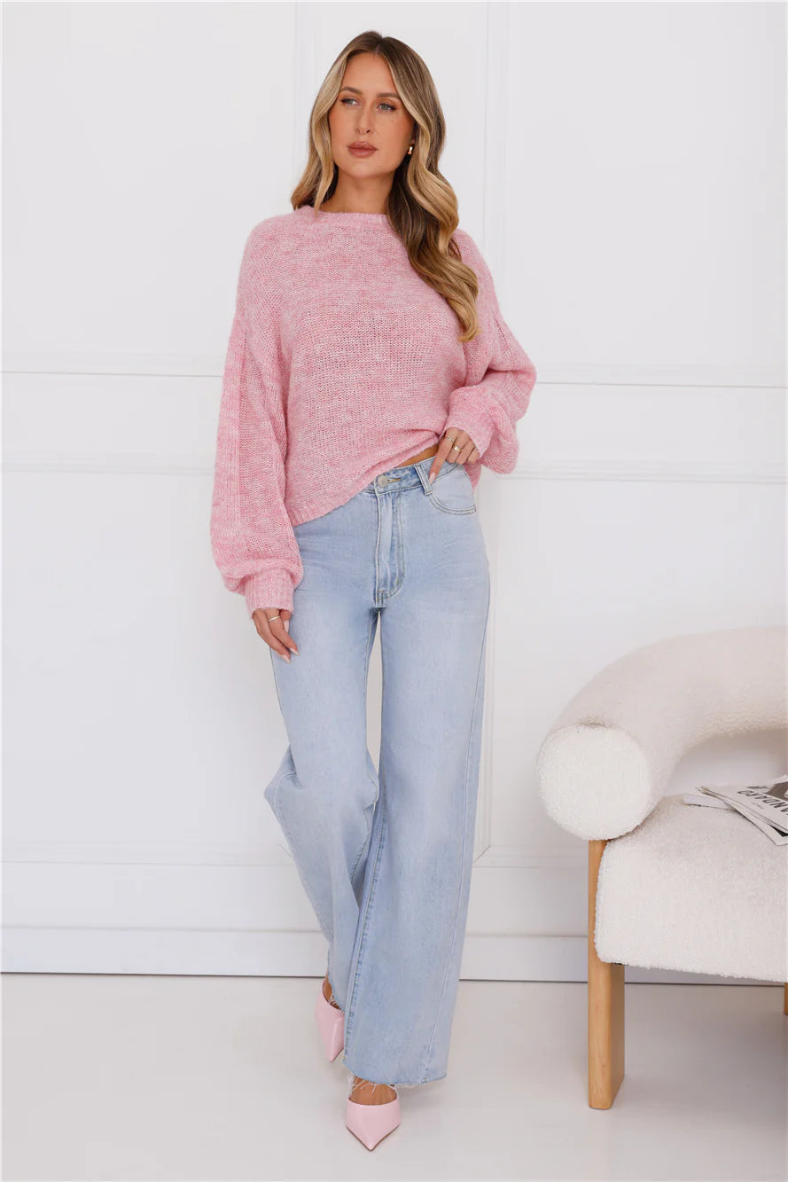 Sweater Weather Knit Pink