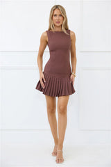 Ambition Girl Mini Dress Brown