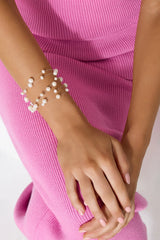 925 Silver Piper Freshwater Pearl Bracelet Silver