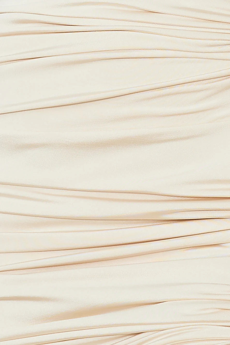 Club Music Mini Dress Cream