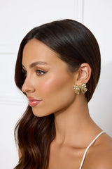 18k Gold Plated Flirty Bow Earrings Gold