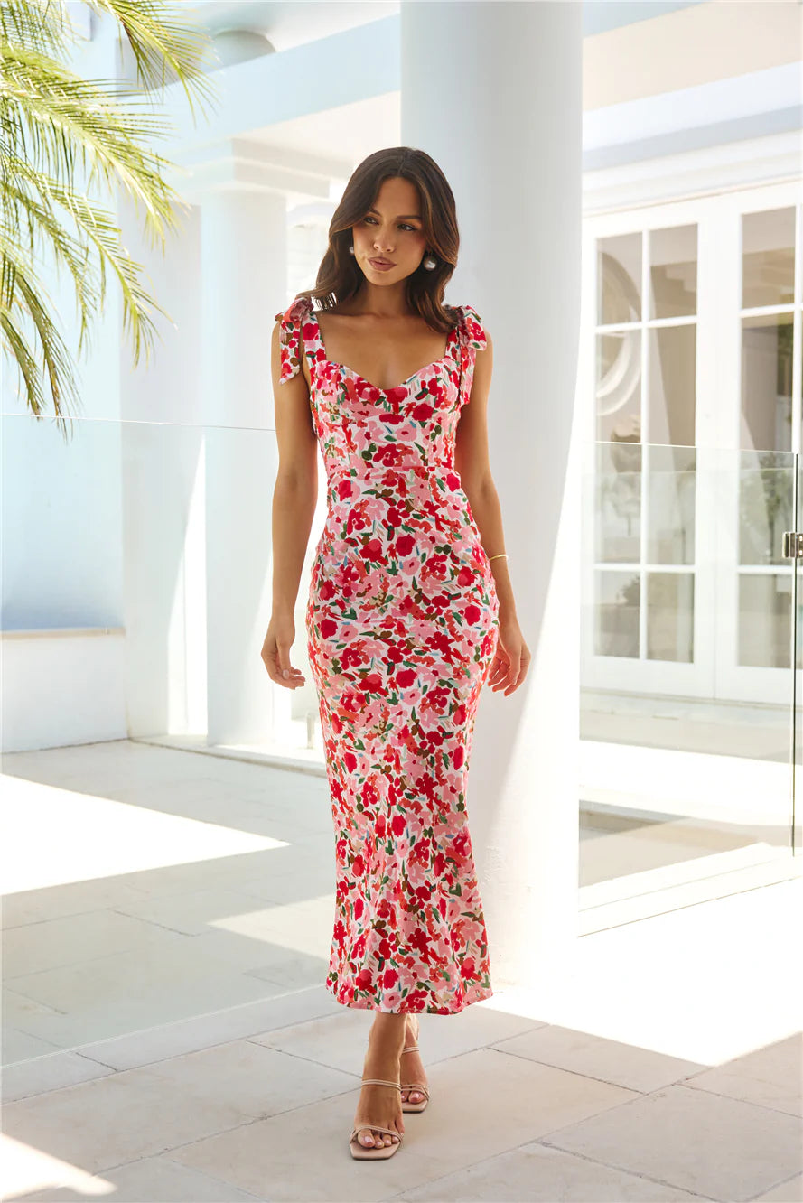 Dressed In Petals Maxi Dress Print