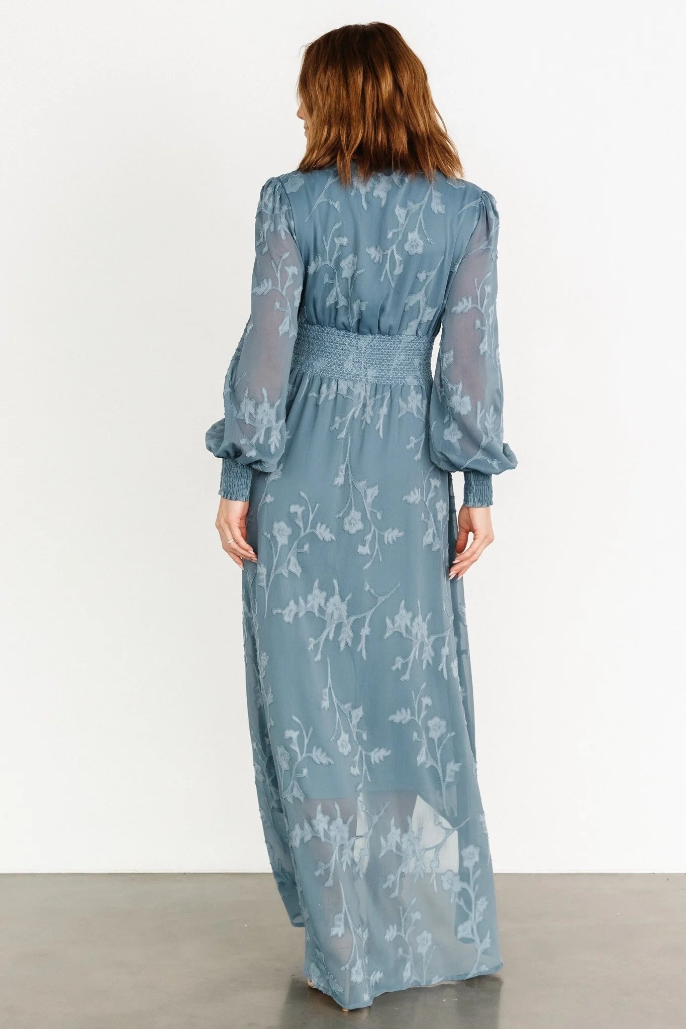 Mayfair High Low Maxi Dress | Slate Blue