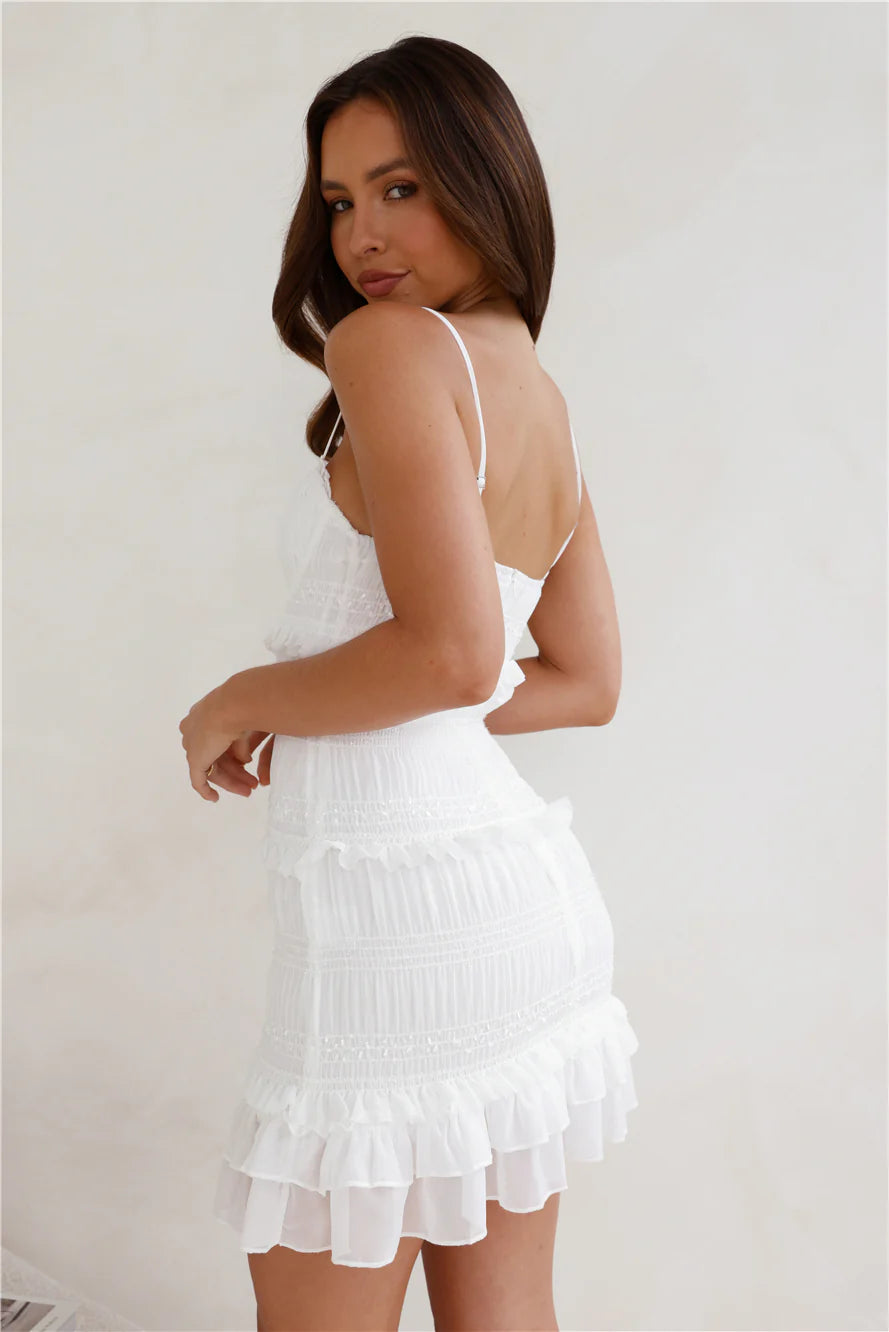 Unique Touch Mini Dress White