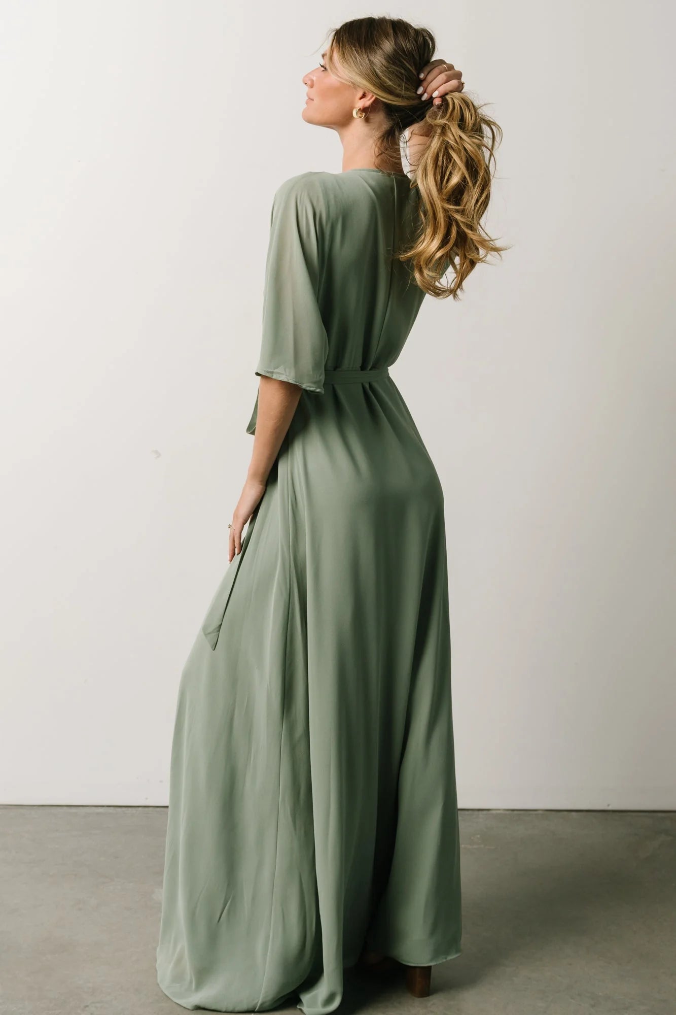 Lilly Wrap Maxi Dress | Dusty Sage