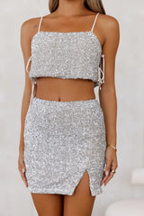 Festive Sparkle Sequin Set Silver