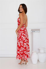 Gardenia Grove Maxi Dress Red