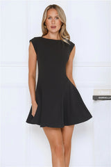 Office Hours Mini Dress Black
