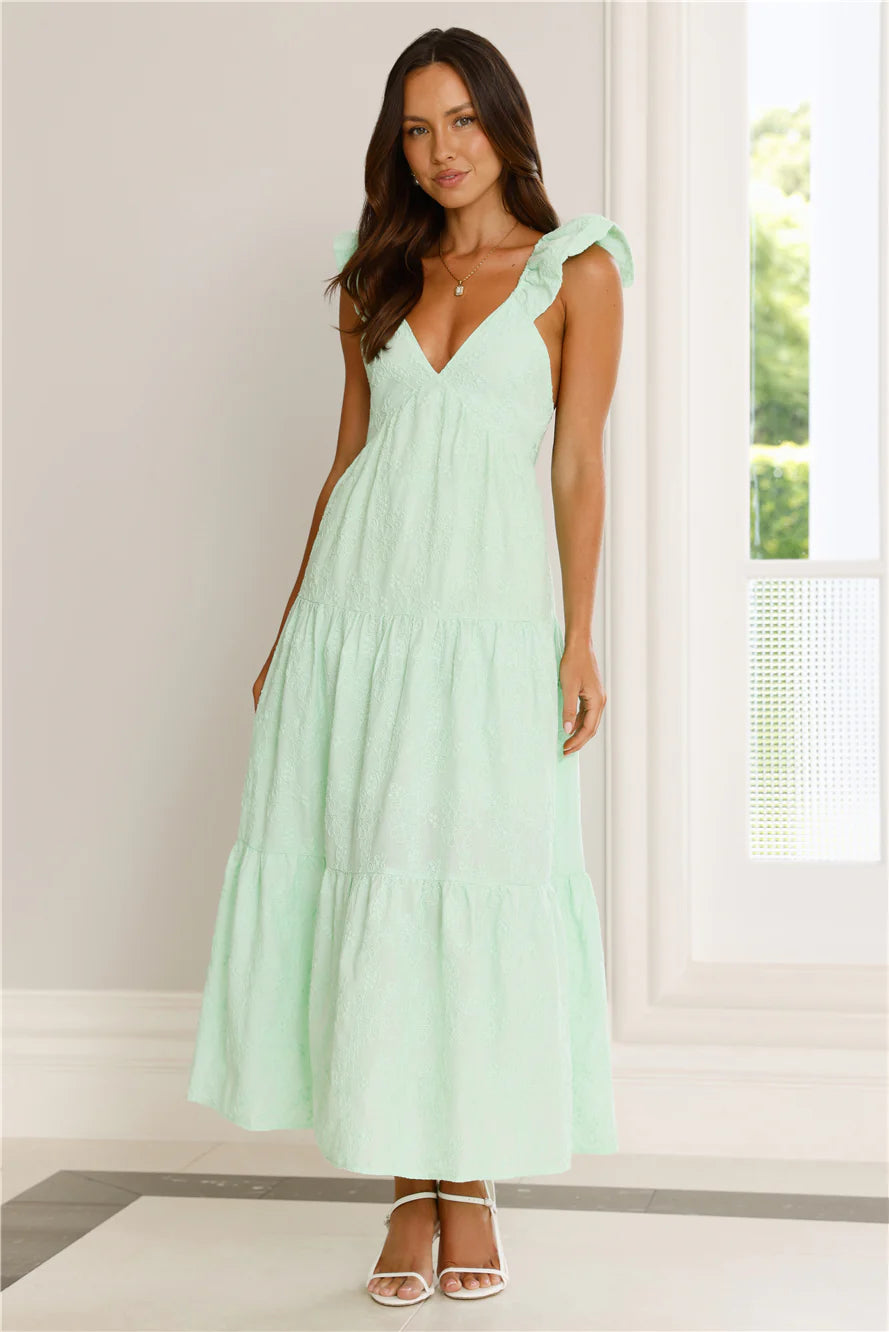 Beachy Charms Maxi Dress Mint