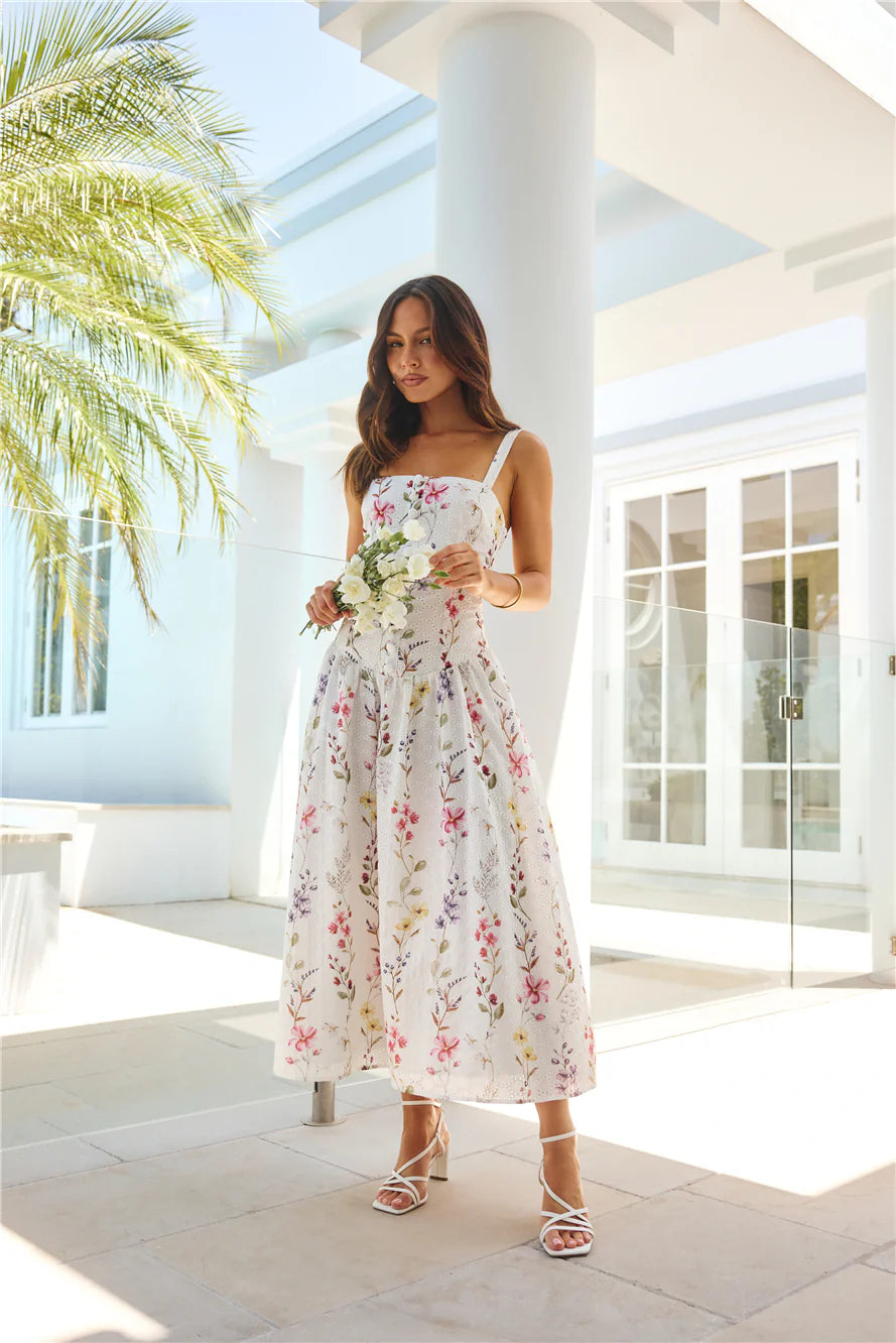 Whimsical Charm Maxi Dress Print