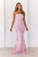 Flower Vine Maxi Dress Mauve